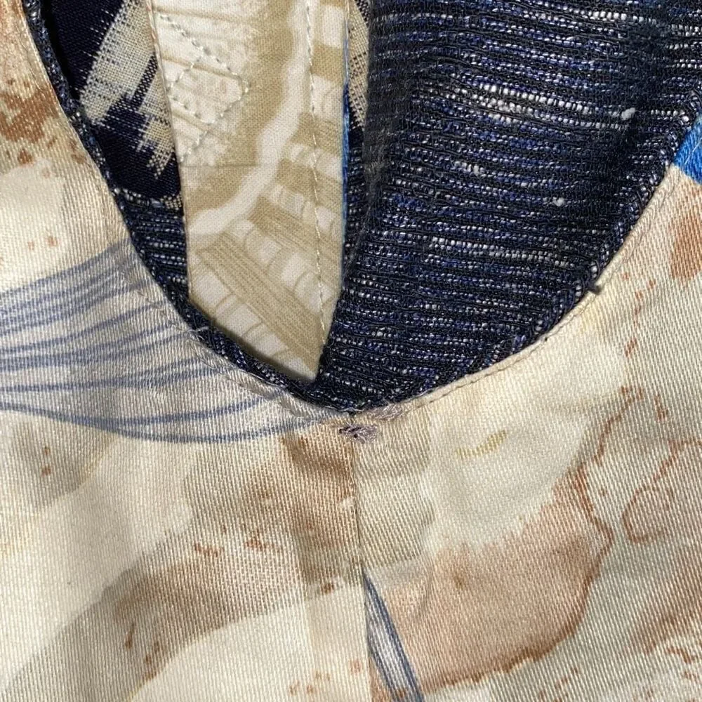 VTG OOAK Handmade Reversible Vest Bird Of Paradise- Tribal Mixed Prints EUC XS-S - Picture 7 of 7